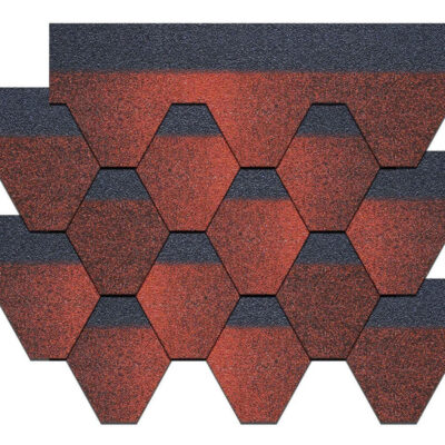Ngói bitum phú đá tổ ong màu đỏ 3D